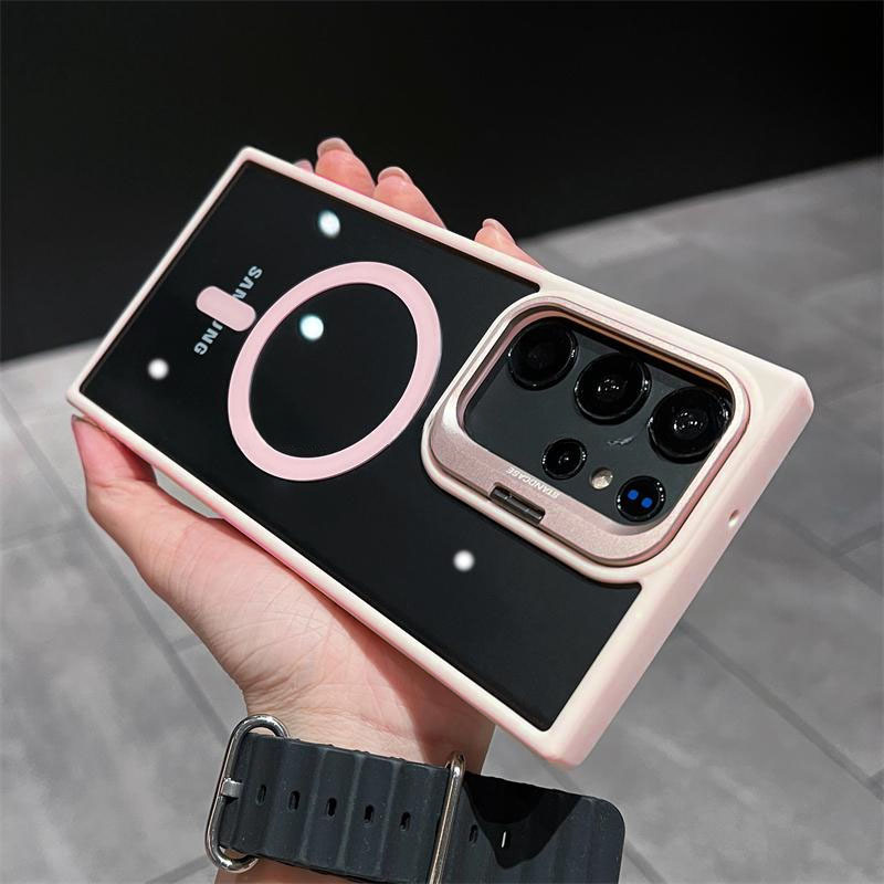 Hard Acryclic Transparent Phone Protective Case with Metal Lens Holder for Samsung S25 S24 S23