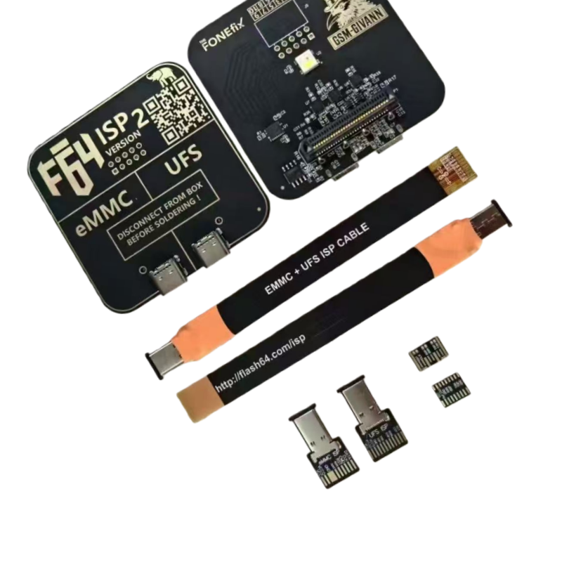 F64 ISP Board with EMMC + UFS Cable and Connector