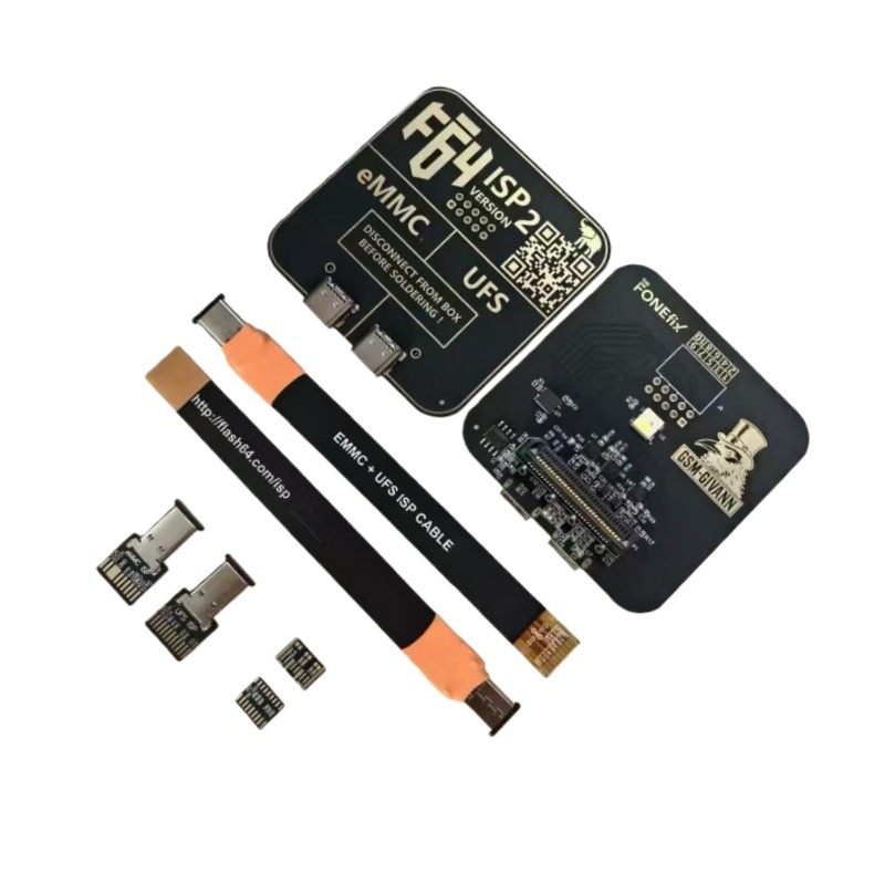 F64 ISP Board with EMMC + UFS Cable and Connector