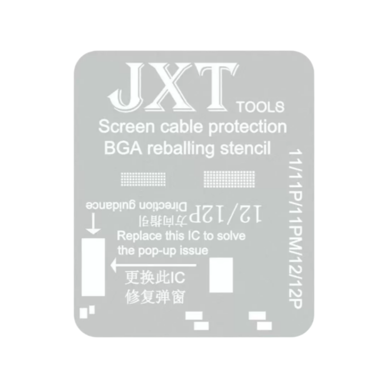 JXT Screen IC Polish Stencil Screen IC Reball Stencil Template for iPhone 11 12 13 14 15 15PM