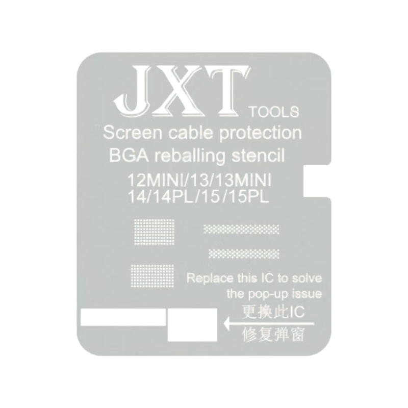 JXT Screen IC Polish Stencil Screen IC Reball Stencil Template for iPhone 11 12 13 14 15 15PM