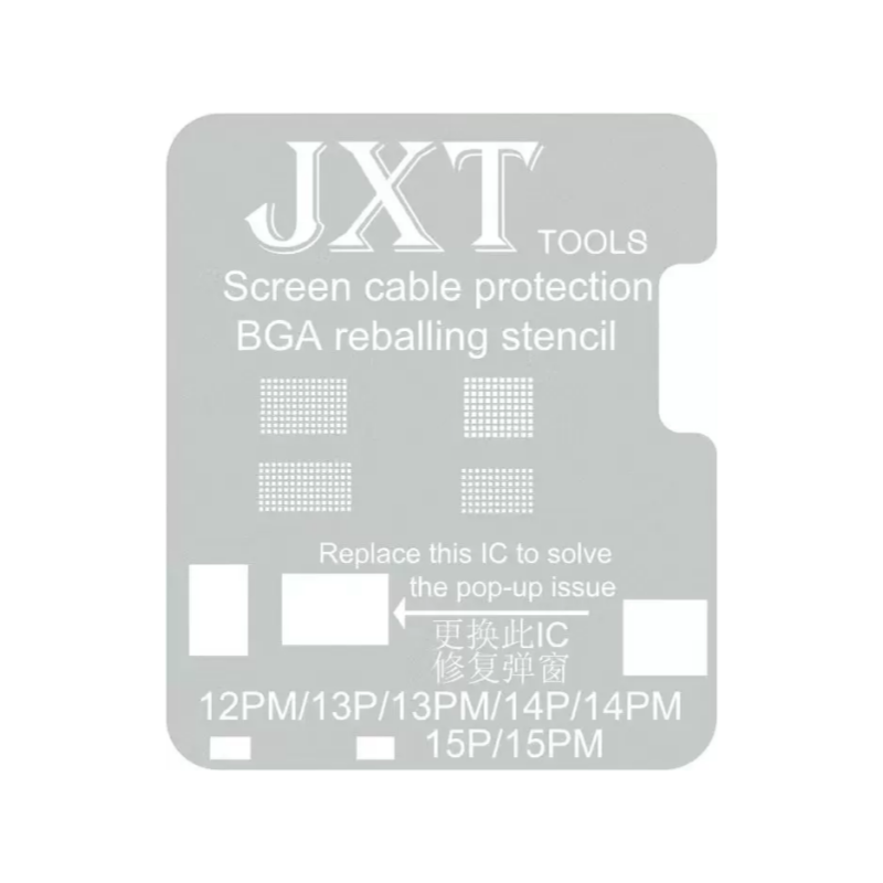 JXT Screen IC Polish Stencil Screen IC Reball Stencil Template for iPhone 11 12 13 14 15 15PM