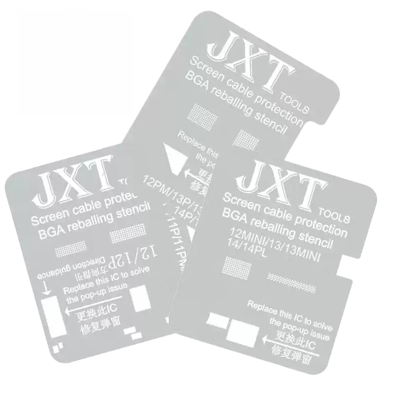 JXT Screen IC Polish Stencil Screen IC Reball Stencil Template for iPhone 11 12 13 14 15 15PM