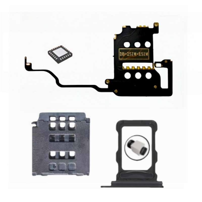 DB MEP Flex Set with Dual Card Tray Support eSim and Sim Installing for iPhone 16pro 16promax