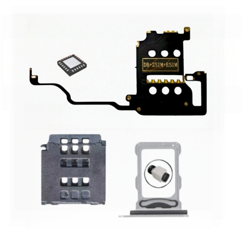 DB MEP Flex Set with Dual Card Tray Support eSim and Sim Installing for iPhone 16pro 16promax