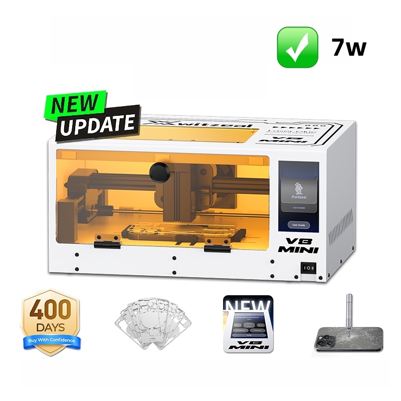 Xwitzeal 7w V8 mini Laser Machine with All Position Mold for iPhone 17 - 8 Back Glass Repair