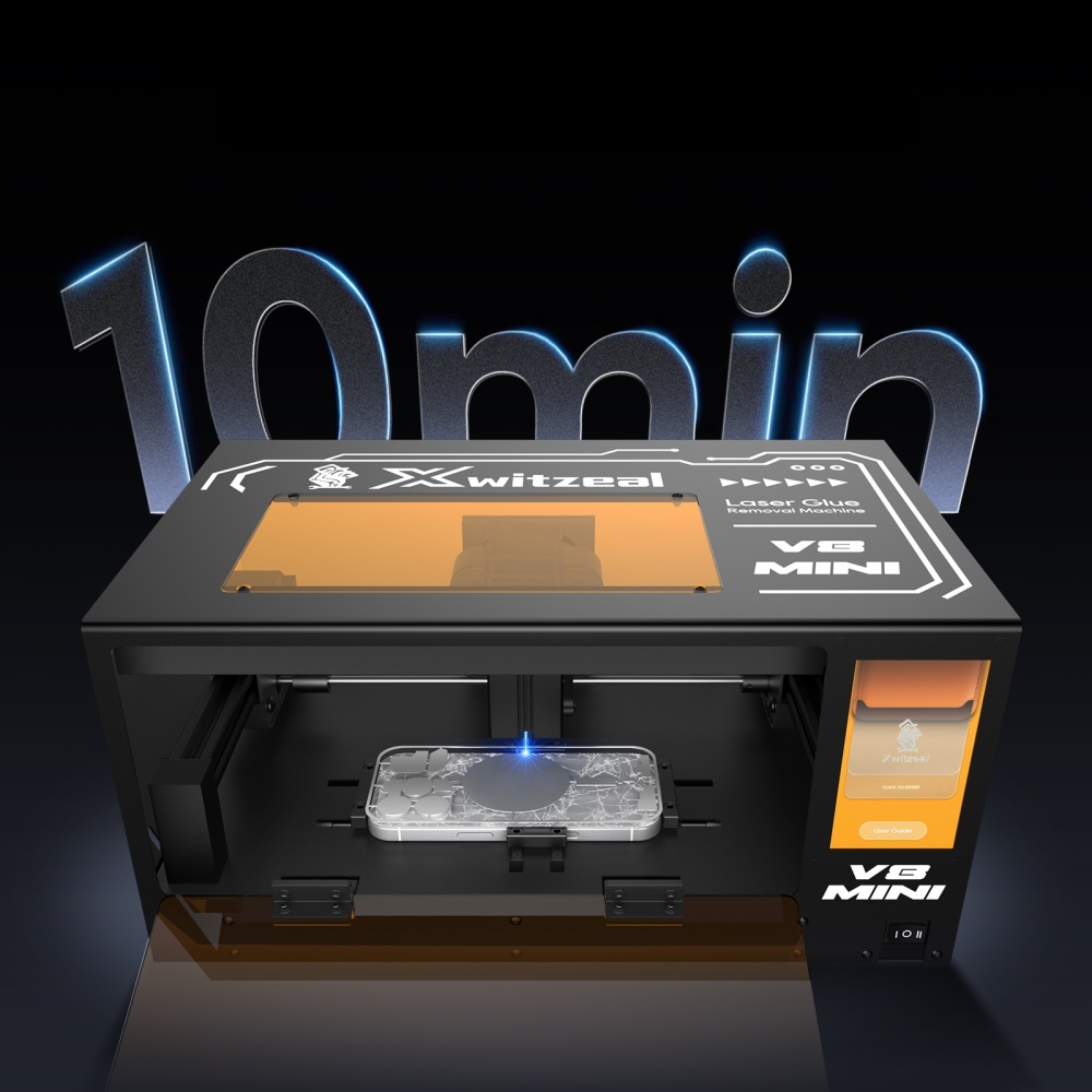 Xwitzeal 10w V8 mini Laser Machine with All Position Mold for iPhone Back Glass Removal