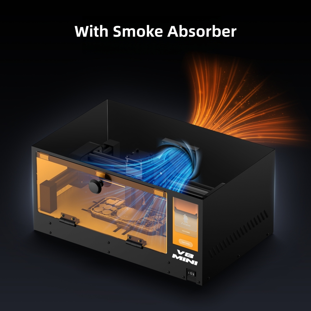 Xwitzeal 10w V8 mini Laser Machine with All Position Mold for iPhone Back Glass Removal