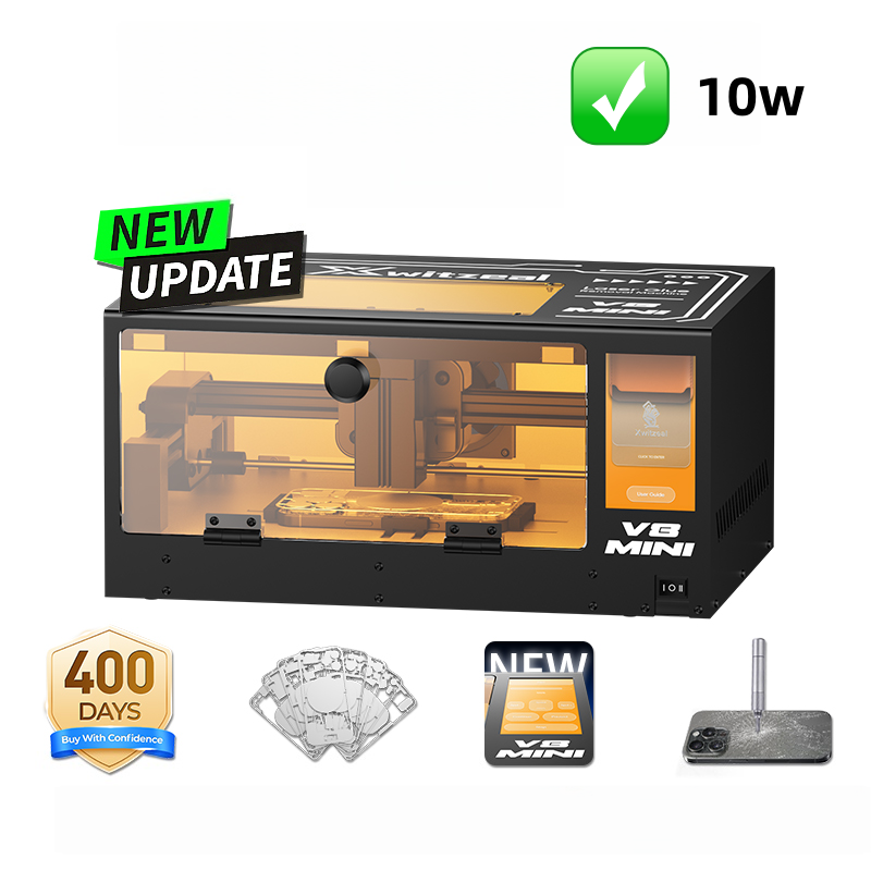 Xwitzeal 10w V8 mini Laser Machine with All Position Mold for iPhone Back Glass Removal