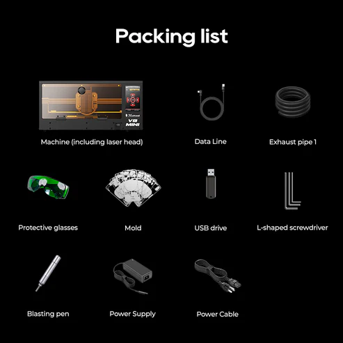 Xwitzeal 10w V8 mini Laser Machine with All Position Mold for iPhone Back Glass Removal