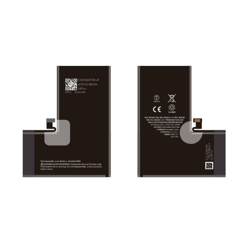 Diagnostic Battery Replacement for iPhone 14pro - 3380mAh