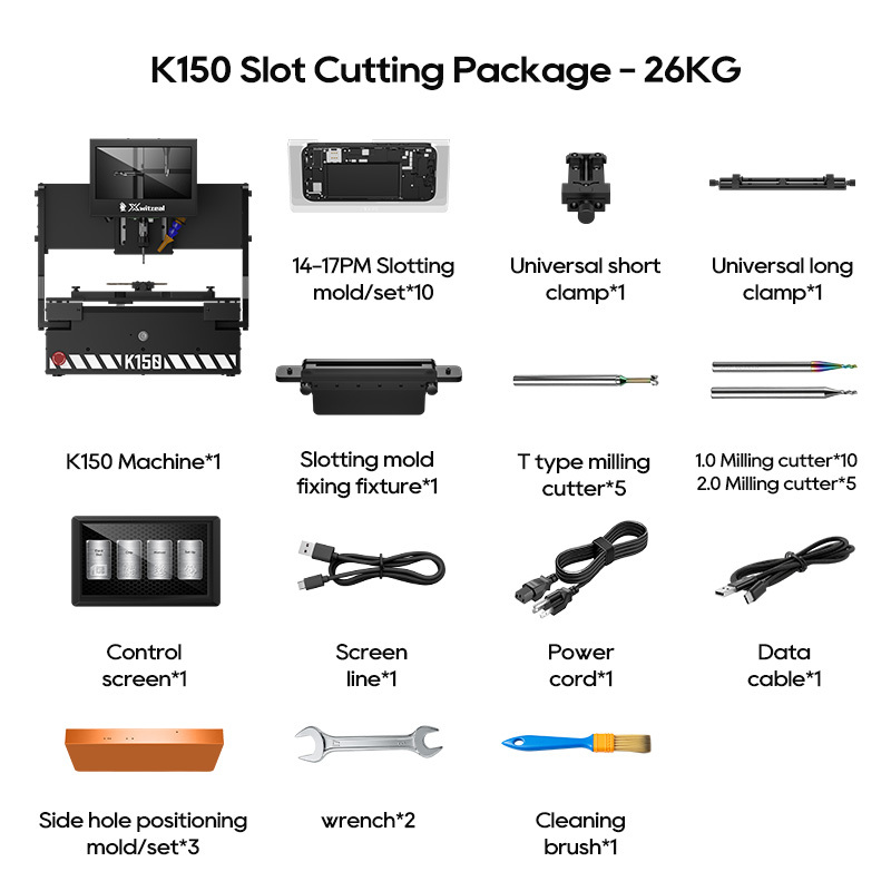 Xwitzeal K150 CNC eSim Cutter Machine Modify eSim to Physical sim Version for iPhone 17promax 16 15promax 14