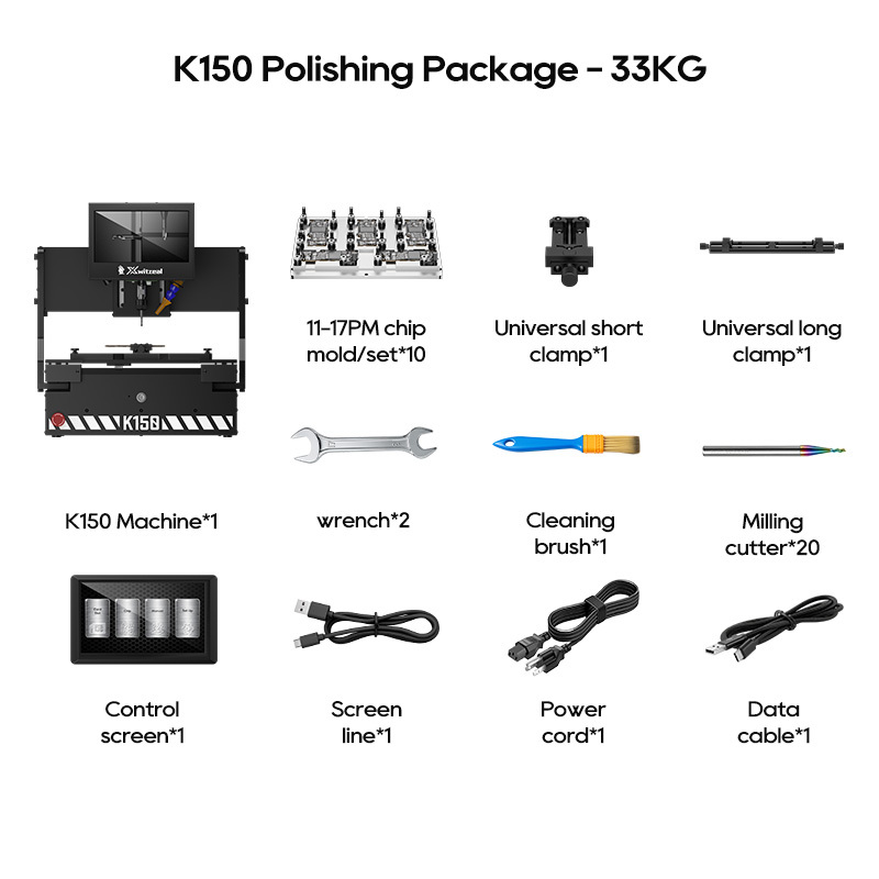 Xwitzeal K150 CNC Machine NAND WiFi CPU Polisher for iPhone 17promax 16E 15 14 13 12 11 X