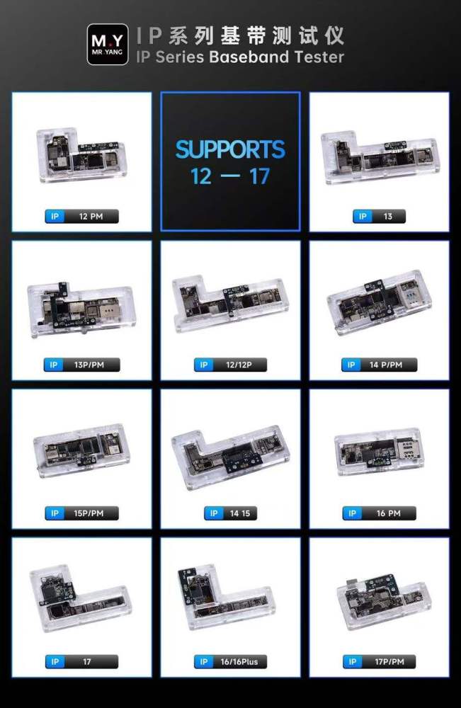 M.Y Baseband Tester for iPhone 12–17 Pro Max – Mobile Phone Repair Motherboard Fault Detection Tool