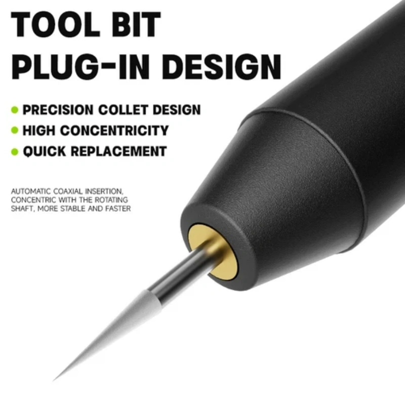 LUOWEI P3 Polish Pen with 8pcs Grinding Drills USB C Rechargeable Grinder for Mobile Phone NAND CPU IC Polishing Tools
