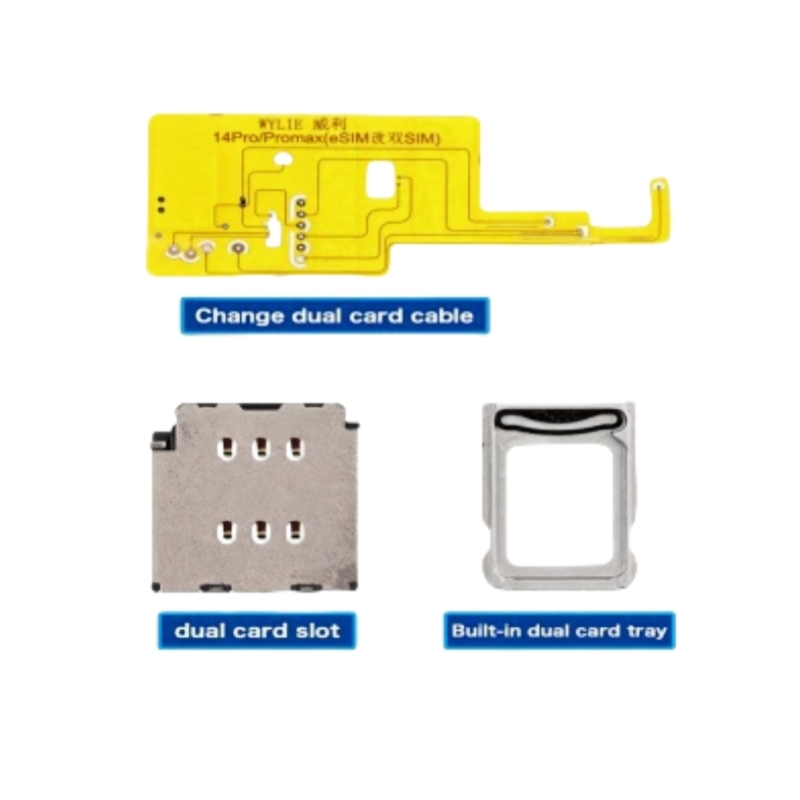 Wylie eSim to sim Adapter Installing Card Slot for USA iPhone 14 14pro 15 15pro 16 16promax