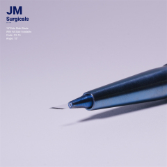 JM Surgicals | Sapphire Surgical Instruments | 15° Side Stab Sapphire Blade for Ophthalmic Surgery, Precision Cutting, Model C2-15