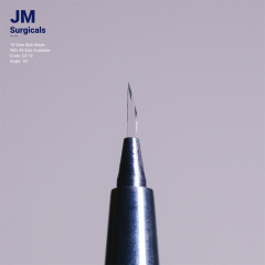 JM Surgicals | Sapphire Surgical Instruments | 15° Side Stab Sapphire Blade for Ophthalmic Surgery, Precision Cutting, Model C2-15