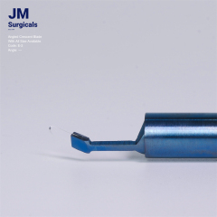 JM Surgicals | Sapphire Surgical Instruments | Angled Crescent Sapphire Blade, Precision Cutting Tool, Model E-2
