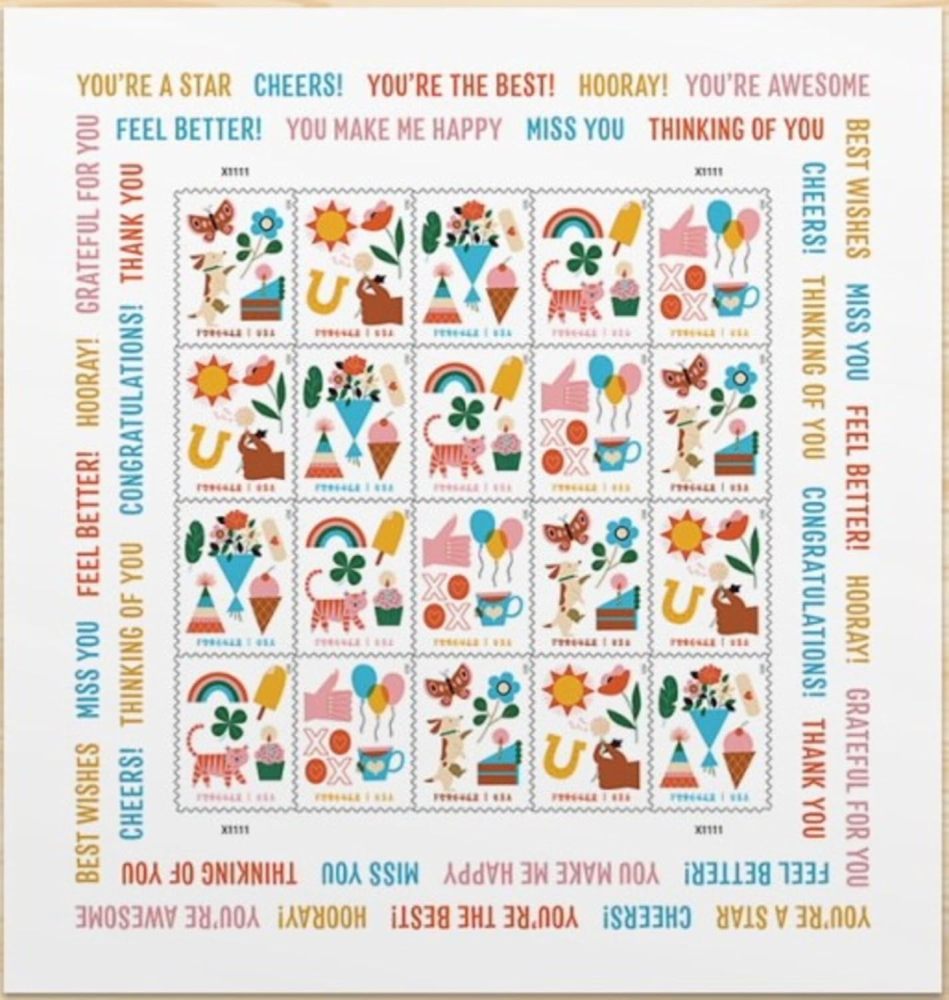 2023 Thinking of You Postage Forever Stamp US First Class Letter Card