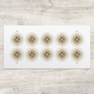Global:1794 Compass Rose Stamps Sheet of 10