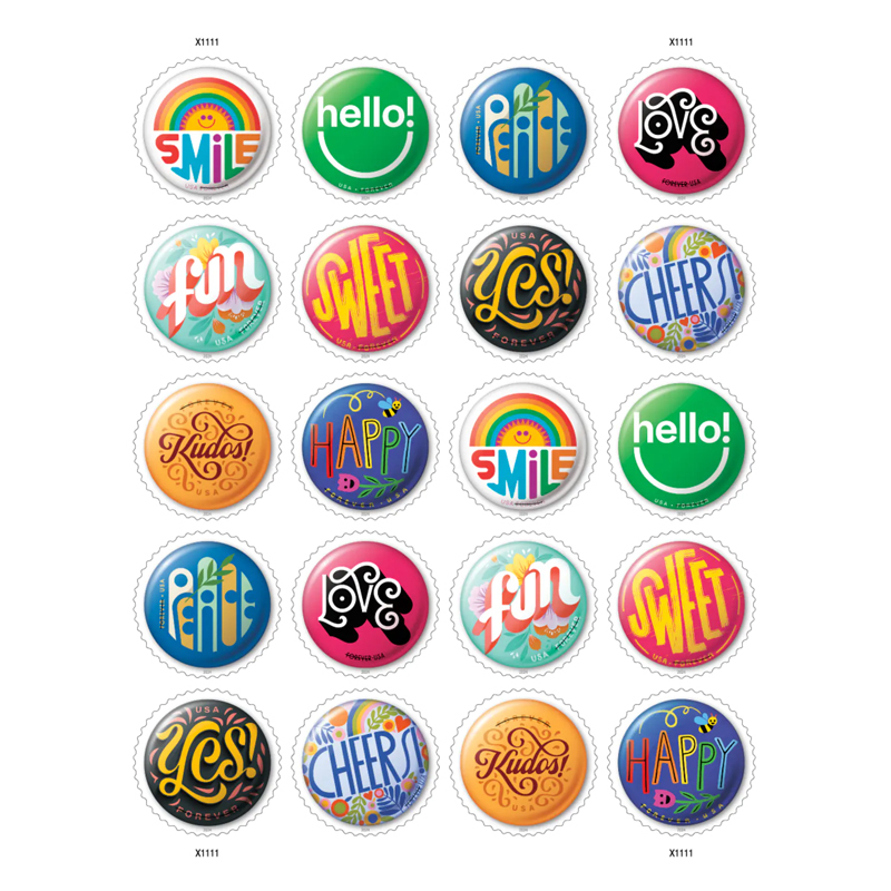 Pinback Buttons Forever Stamp - 2024