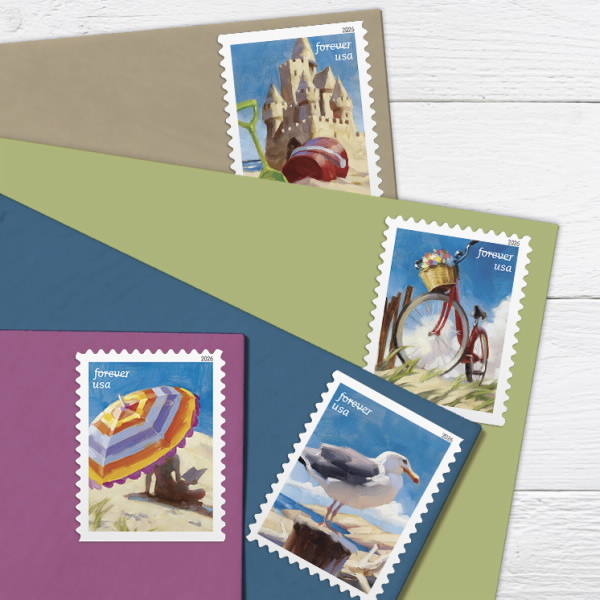 （2026）A Day at the Beach Stamps, Book of 20