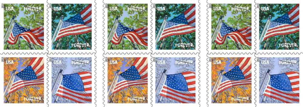 2013 USPS Forever Stamps A Flag for All Seasons