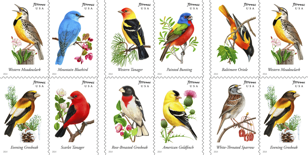 2014 Songbirds Forever FirstClass Postage Stamps