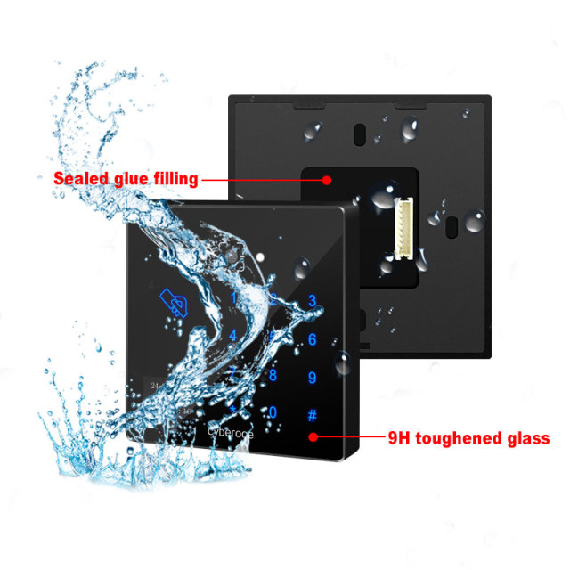 CR06E 86size QR Code Access Control RFID Touch Keypad TCP Multi-Func Smart Reader and access Control