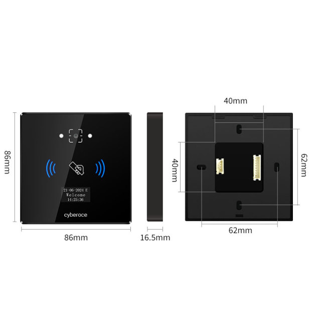 CR06E 86size QR Code Access Control RFID Touch Keypad TCP Multi-Func Smart Reader and access Control