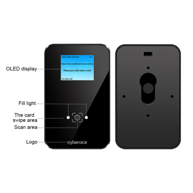 CR09EU QR code access control with screen and real-person voice broadcast function