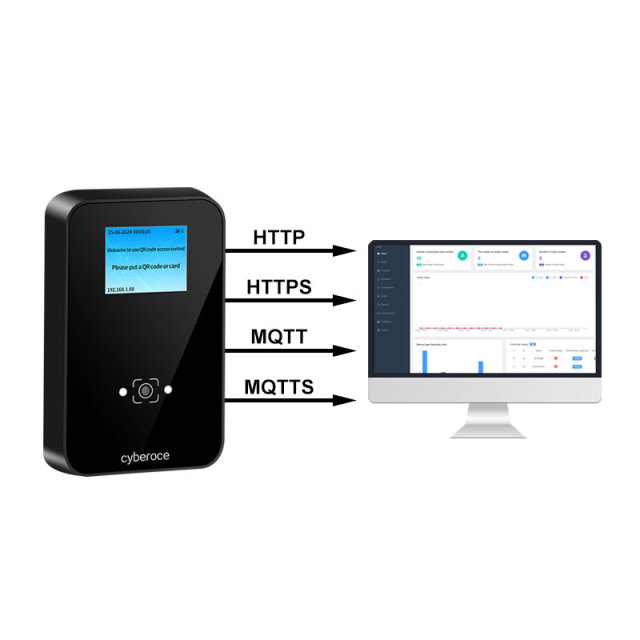 CR09EU QR code access control with screen and real-person voice broadcast function