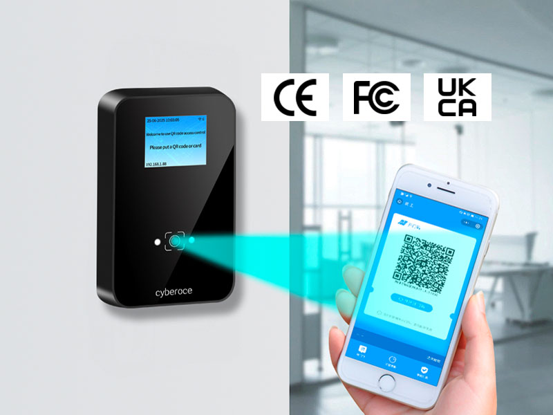 Our QR code access control  has also obtained CE and FCC certifications