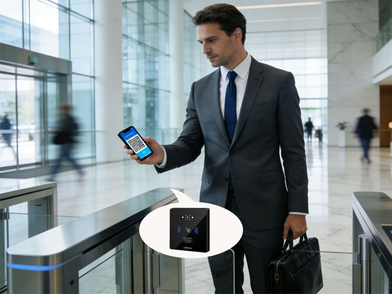 QR code access control Advanced booking makes it easier for visitors to enter and exit.