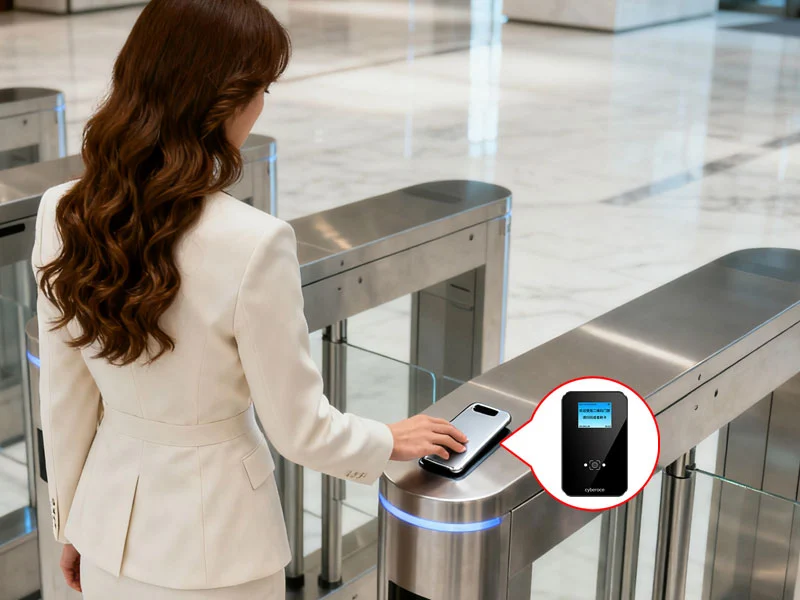 The QR code access control system directly controls the turnstile; users scan the QR code to pass through the turnstile.