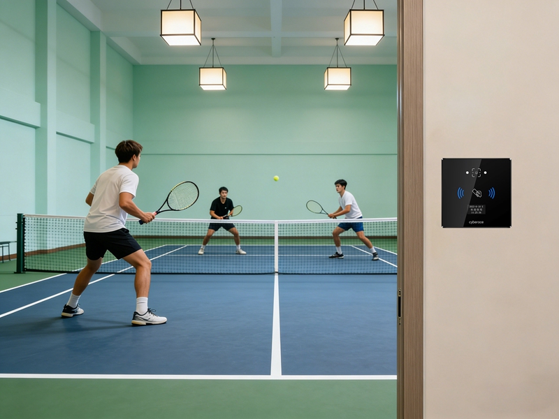 QR code access for indoor tennis facilities