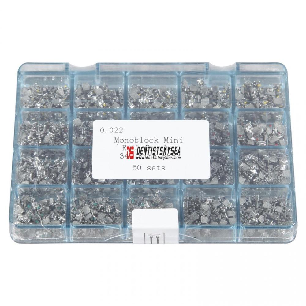 Dental Metal Orthodontics Monoblock Brackets MINI Roth.022 345 Hooks