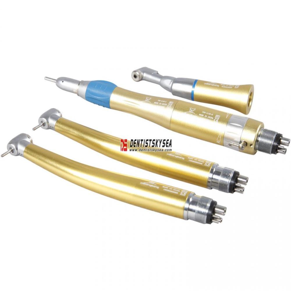 2*NSK Style Dental High Speed Handpiece +1*Low Speed Kit E-Type 4-H Golden