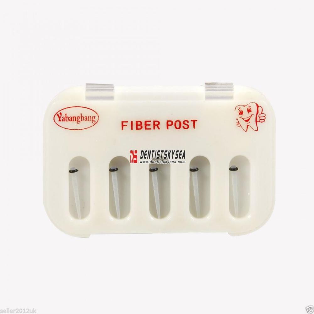 5pcs/box Dental Oral Glass Fiber Post Straight Pile Screw Thread Quartz