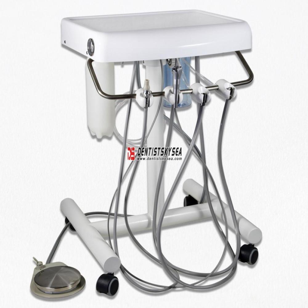 Portable Dental lab Equipment Mobile Self Delivery Cart unit with Fiber Tube Dental Chair For Oral Dentist