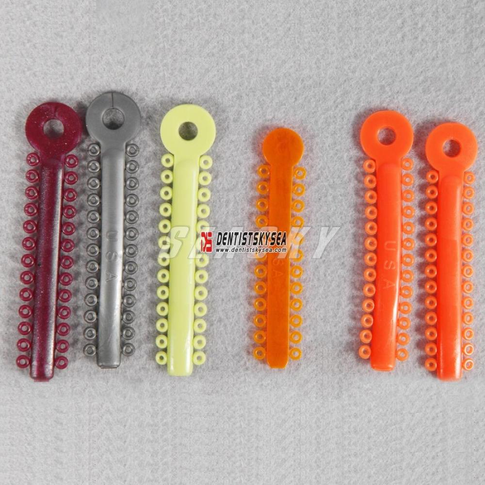 10 Packs 10400 Mixed Color Dental Orthodontic Ligature Ties (1040pcs)