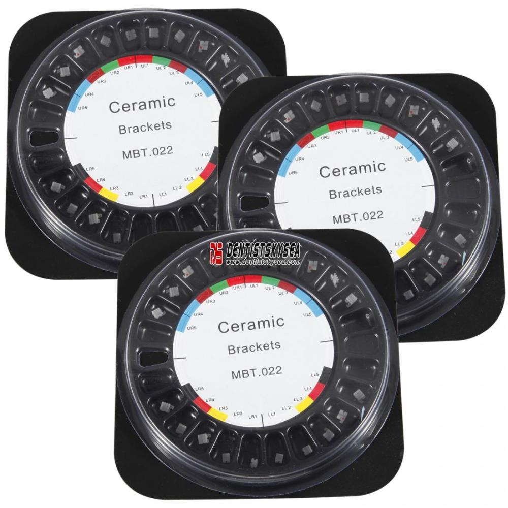 10 Packs Dental Orthodontic Bracket Braces Ceramic MBT/ROTH  022 with 3-4-5 Hooks