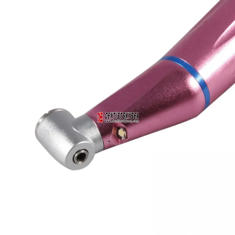 Dental LED Low Speed Fiber Optic Contra Angle E generator Handpiece YH golden pink black