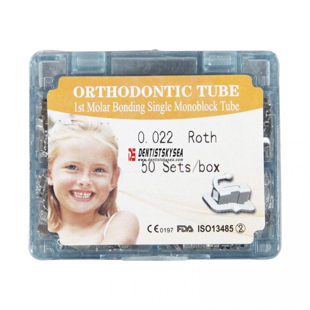 50 Set Dental Buccal Tube 1st Molar Bonding Single Monoblock Roth 022