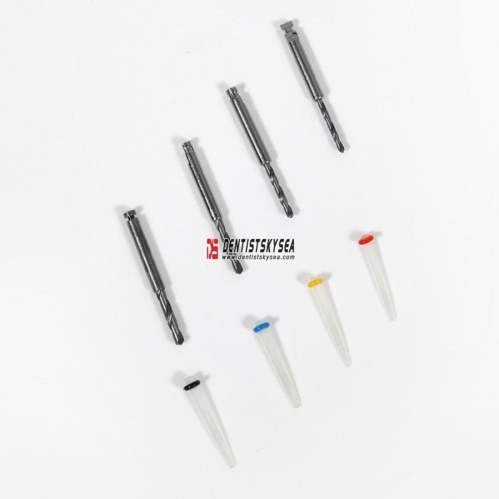 dental supply Fiber Resin Post &amp; 4-Drill dental fiber post