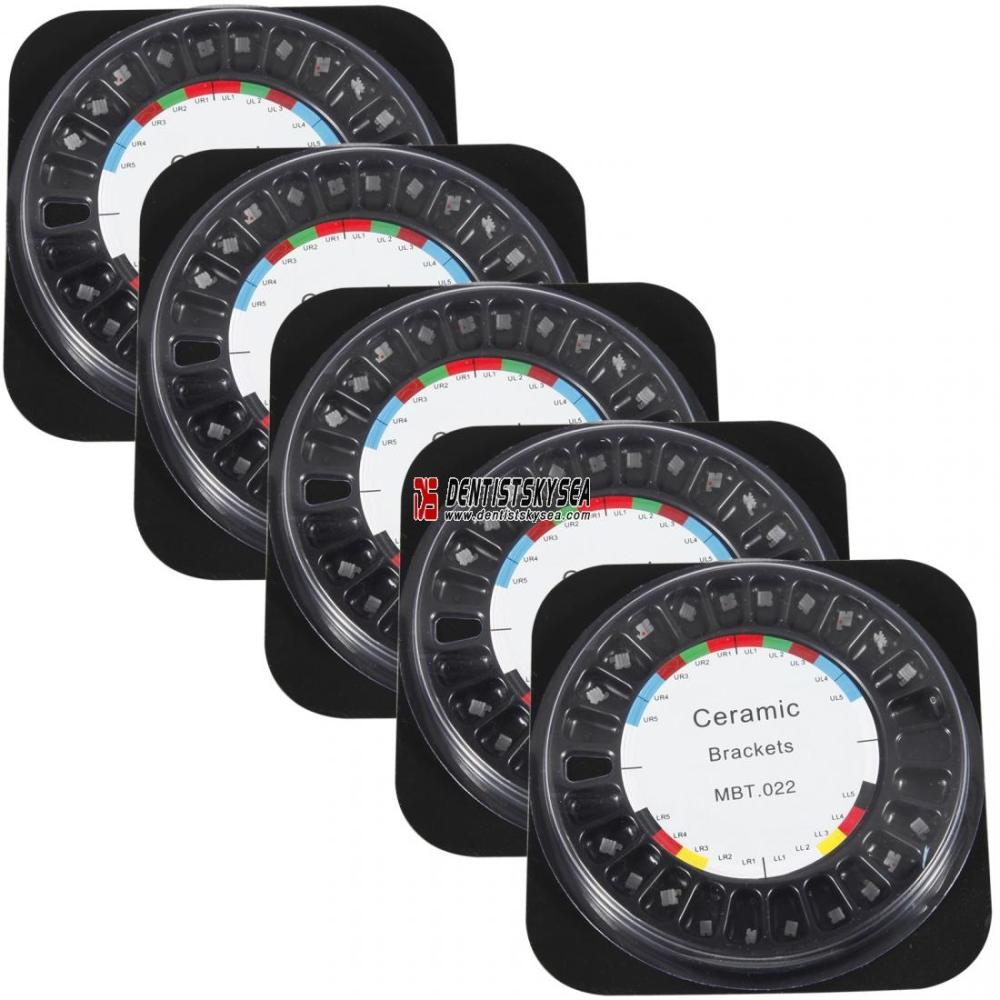 10 Packs Dental Orthodontic Bracket Braces Ceramic MBT/ROTH  022 with 3-4-5 Hooks