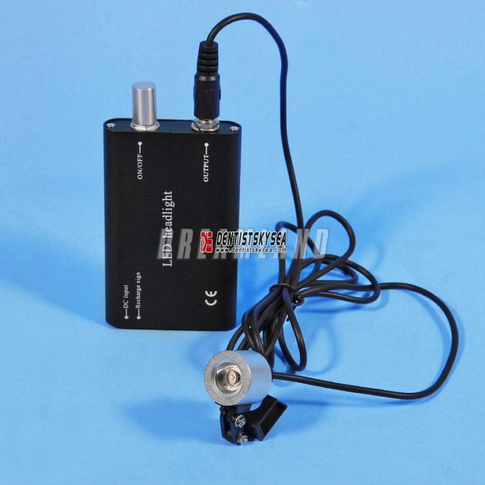 New 3.5X 420mm Dental Loupes Surgical Binocular Glasses + LED Head Light Lamp