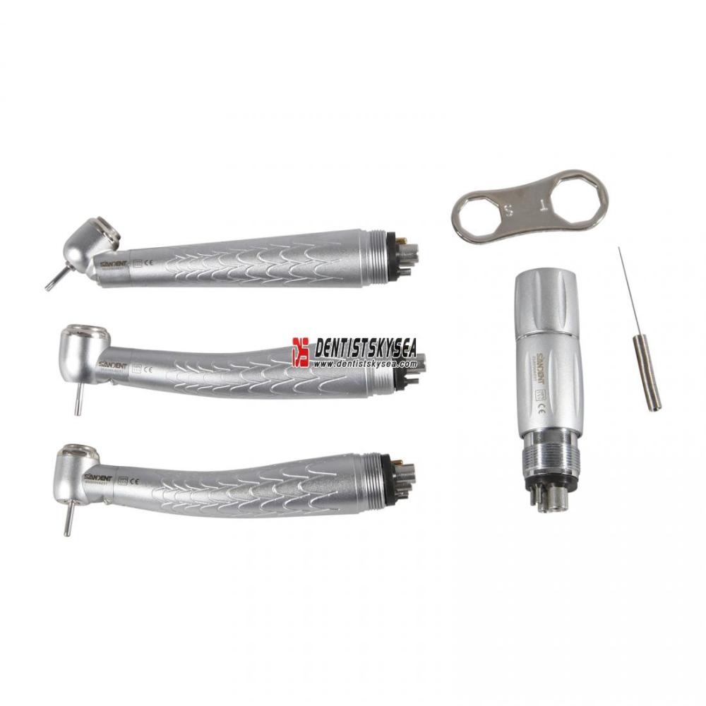 Dental Fiber Optic LED Push Button Handpieces Kit 45+Large+Standard Fit KAVO S2