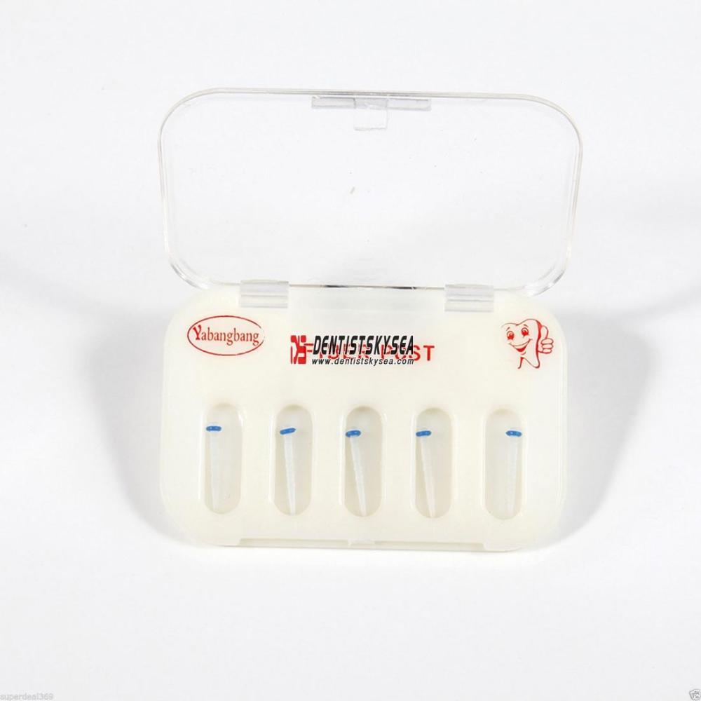 5pcs/box Dental Oral Glass Fiber Post Straight Pile Screw Thread Quartz